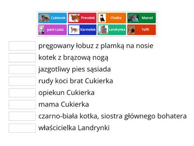 Bohaterowie lektury "Cukierku, ty łobuzie!"