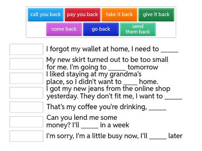 Pre-int 6B verb+back