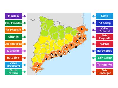 Comarques Catalunya Costaneres