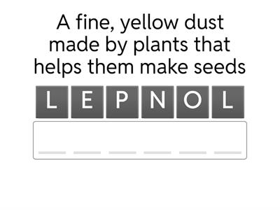 POLLINATION VOCABULARY Anagram