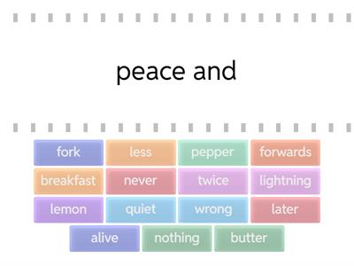 English File Upper 10B Word pairs