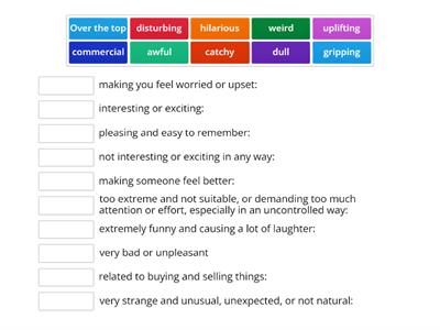 Adjectives describing films 