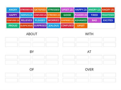 Adjectives + prepositions (Optimise B1) ⭐⭐⭐