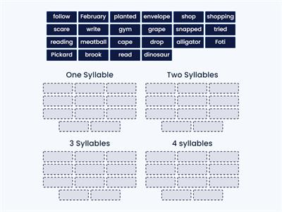 One or Two Syllables