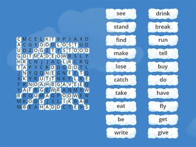 Past tense verbs - Irregular