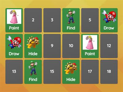 Mario Past-tense Matching Game