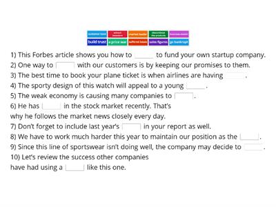 Business Collocations 1 Practice 