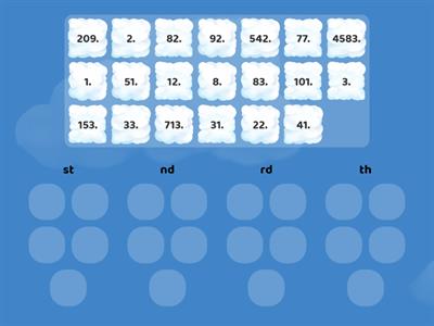 ORDINAL NUMBERS