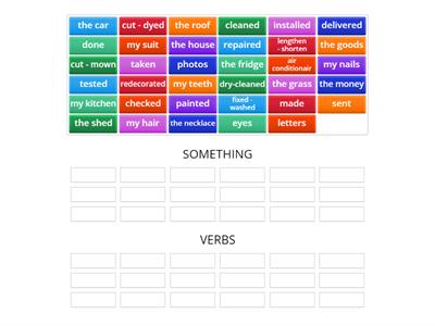 HAVE/GET something DONE