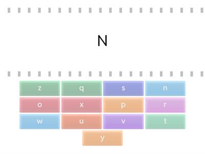 Match Uppercase and Lowercase Letters N - Z