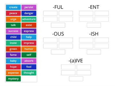 UPPER INTERMEDIATE - WORDBUILDING - FORMING ADJECTIVES