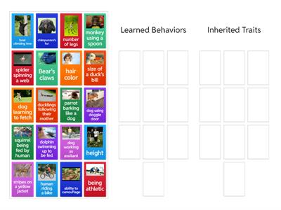 2. Inherited Traits vs. Learned Behaviors