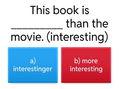 Comparative adjectives