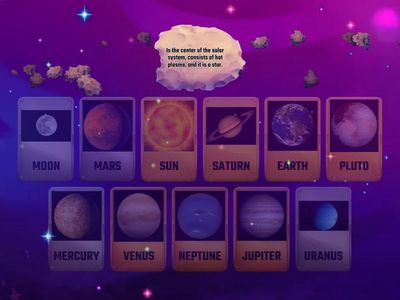 THE SOLAR SYSTEM: MATCH   WORDS 