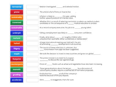 Vocabulary (reading tasks 15-Why does it matter, What is a modal shift, 12 Surprising Benefits of Business travel)