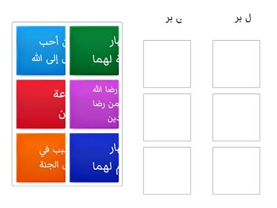 درس بر الوالدين الصف الثالث 