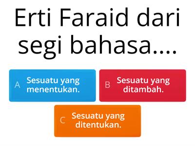 Pengenalan Ilmu Faraid Darjah 4