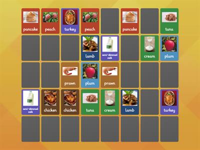 Food Memory Game Unit 4 