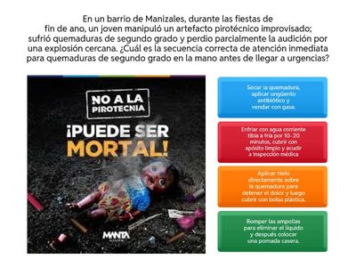 Tema: La Polvora- Preguntas de selección Múltiple, con unica opción de respuesta.