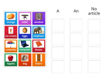 Indefinite Articles A / AN