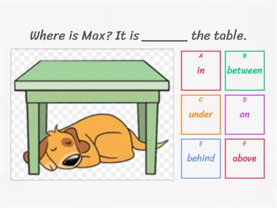 Prepositions of place QUESTIONS