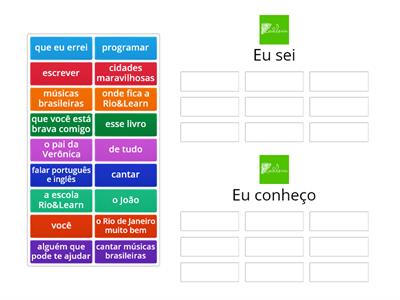 Rio&Learn: Saber ou Conhecer?