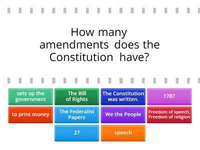The Constitution: Multiple choice