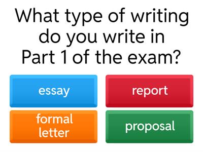  Writing Quiz - C1
