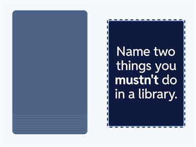 Modals of obligation Speaking 