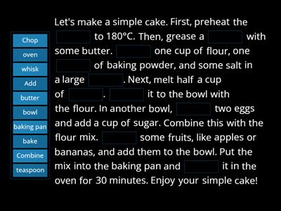 Cake recipe