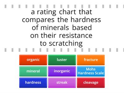 Minerals Wordwall---Rocks/Minerals Digital Menu