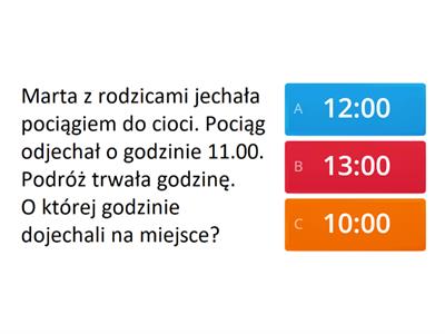 Przeczytaj treść zadań i zaznacz odpowiednią odpowiedź.