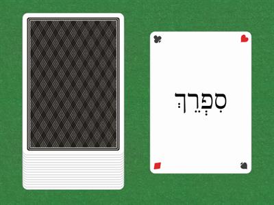  סופיות ( possessive sing+plural) -Ivrit flashcards