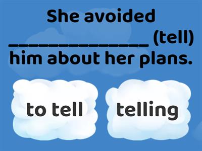 Verb patterns (Quiz) 