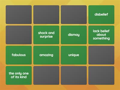 3rd Grade Wonders U3W1-Matching