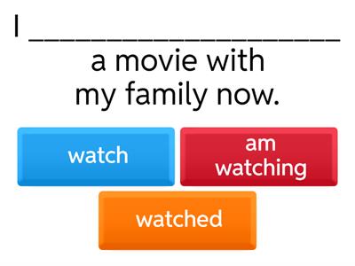 activity present simple / present progressive 