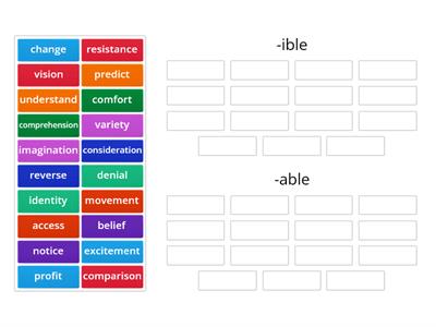 CAE Suffixes