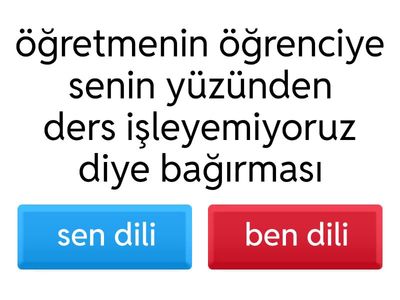 5. sınıf sen dili ben diki