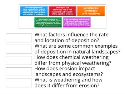 Weathering, Erosion, and Deposition.