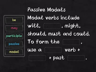  5° Passive Modals T5
