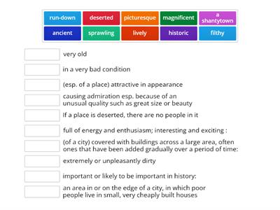 Adjectives to describe cities