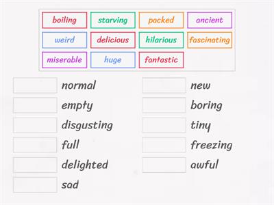 Opposites-extreme adjectives