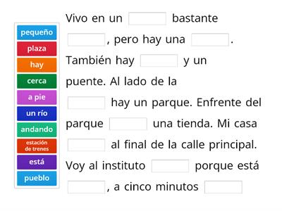 Cloze Task - Mi pueblo