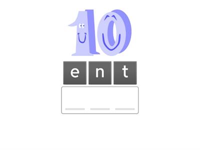 Numbers 1-10 Anagrams