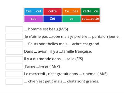 GC Leçon 3 F Les adjectifs démonstratifs 