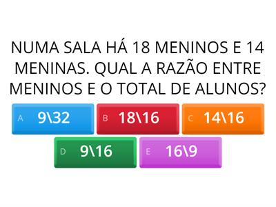 Razão e Proporção  7ano - Professor Tiago Castro