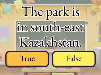 National parks True/False