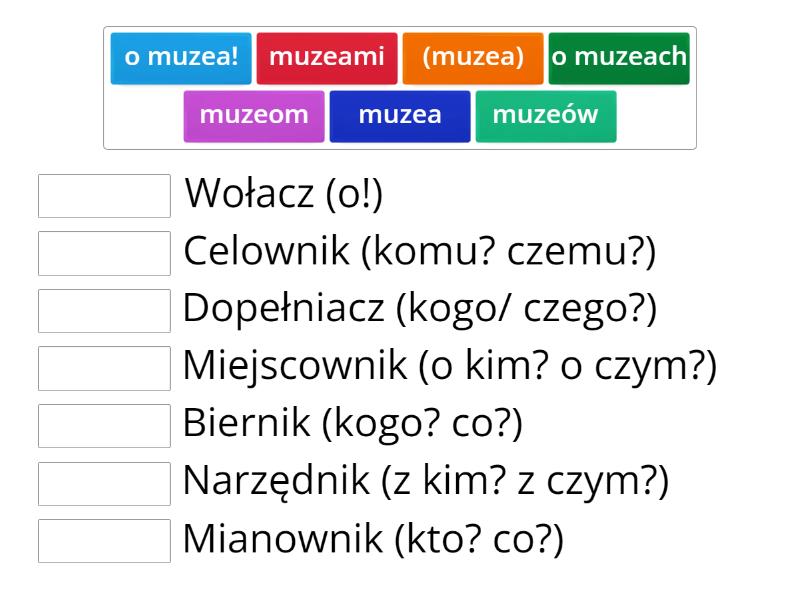 Odmiana Rzeczownika Przez Przypadki W Liczbie Pojedynczej I Mnogiej