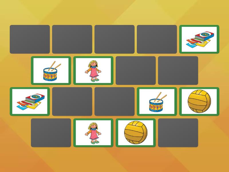 Memory toys matching pairs