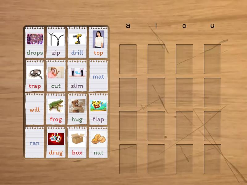 Short vowels group sort